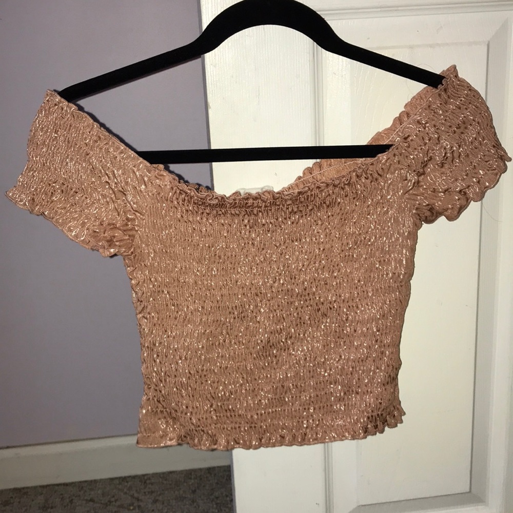 Lettuce Trim Off the Shoulder Crop Top